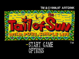 Tail of the Sun title screen for Playstation
